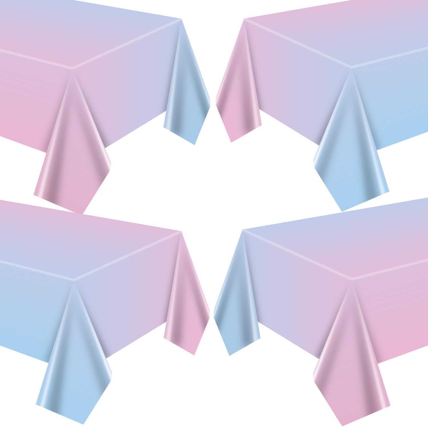 APUXXJUPA 4Pcs Gender Reveal Tablecloths