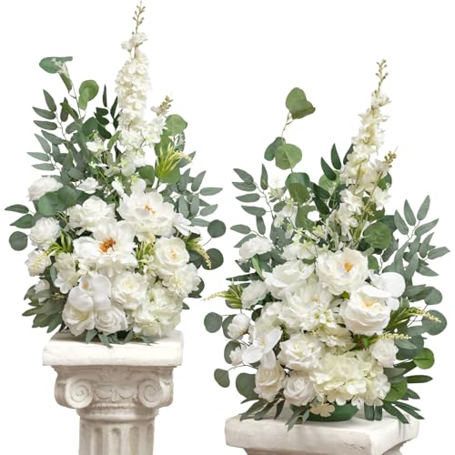 TINGE TIME Free-Standing Artificial Flower Set of 2, Table Centerpiece