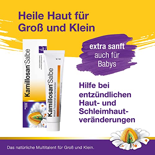 Kamillosan Salbe: Wund und Heilsalbe bei Entzündungen der Haut und Schleimhaut, gegen Juckreiz, Hämorrhoiden, Ekzem, 40 g