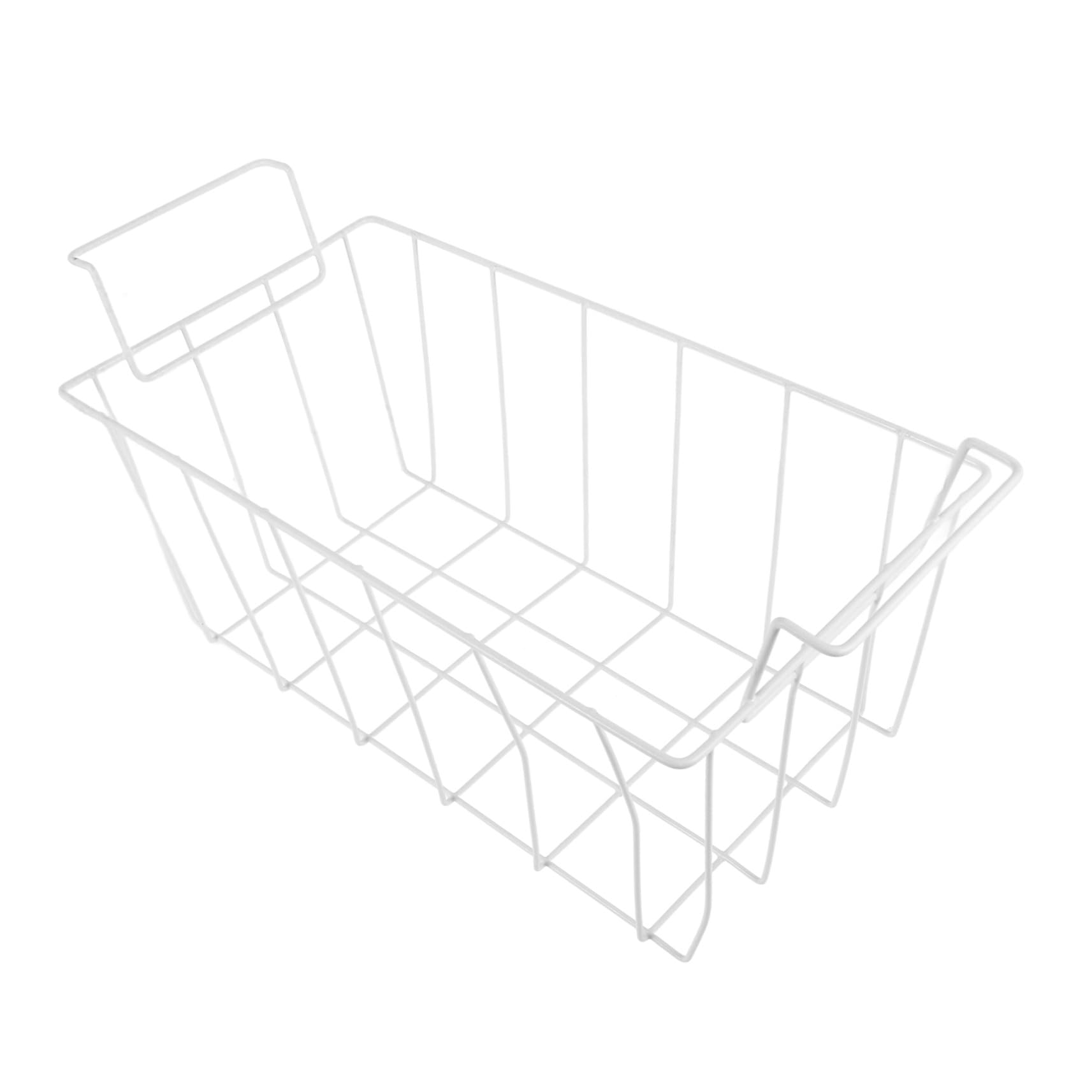 IMIKEYA Cesta de Almacenamiento para Congelador Blanco de Acero Resistente y Multifuncional Adecuado para Organizar Alimentos en Freezer y Refrigerador