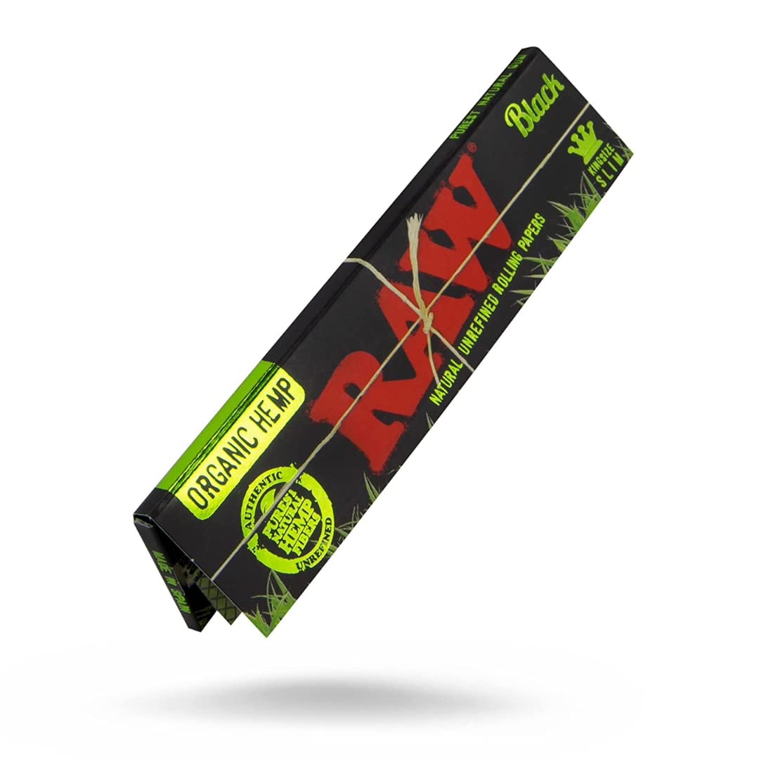 Raw Black Organic Rolling Paper- 1 Pack- Original Raw Rolling Papers/Rolling Papers by OutonTrip®