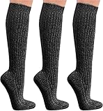 kniestrümpfe wolle kinder langlebig und warme Qualität normani 3 Paar Herren Kniestrümpfe aus Schafwolle mit Plüschsohle Farbe Anthrazit Größe 43-46