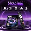 Android TV Box 14.0, 4GB RAM 32GB ROM RK3539 Quad-Core, Doble WiFi 6, 4K | USB 2.0/USB 3.0, Bluetooth 5.4, Smart TV Box compatible con Micro SD de 64GB, control por voz, Ethernet 10/100M 4