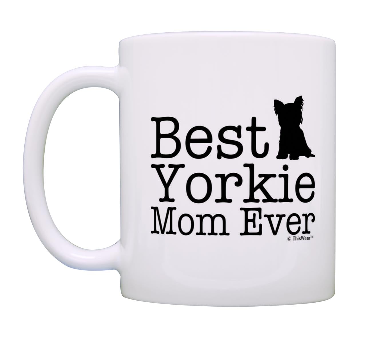 Yorkie Mom Make-up Tasche – „Best Yorkie Mom Ever“ Hundegeschenk, 23x17 Cm, Canvas Mit 3D-Druck