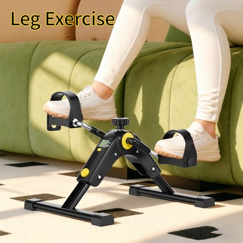 Image of MOMODA Under Desk Bike Pedal Exerciser with LCD Display Portable Mini Exercise Bike for Arm and Leg
