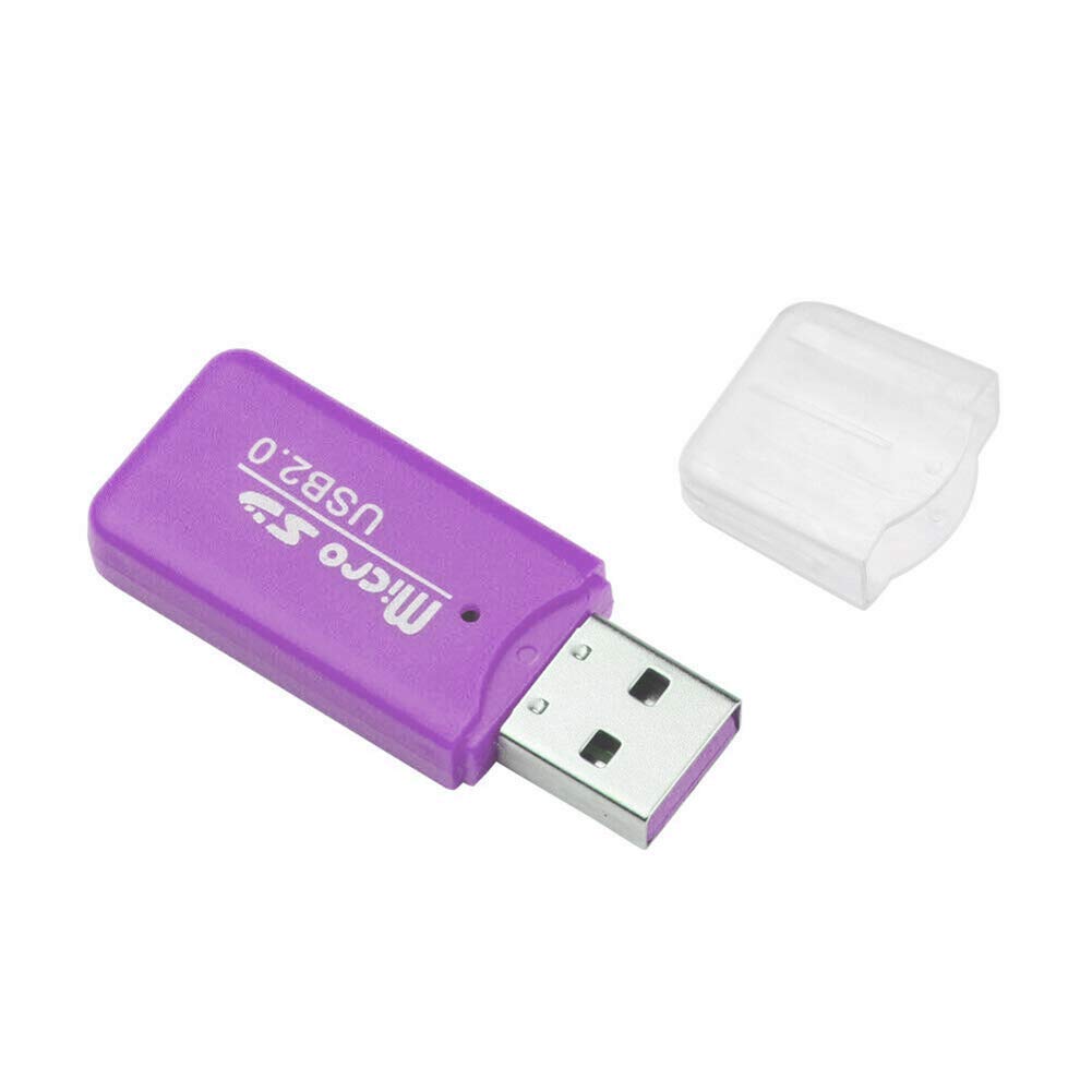 ELBME® USB 2.0 Memory Card Reader – Portable MicroSD/TF Card Adapter for PC, Laptop, Camera – Compact SDHC/SDXC Card Reader (Pack of 2, Puple Color)-image-28