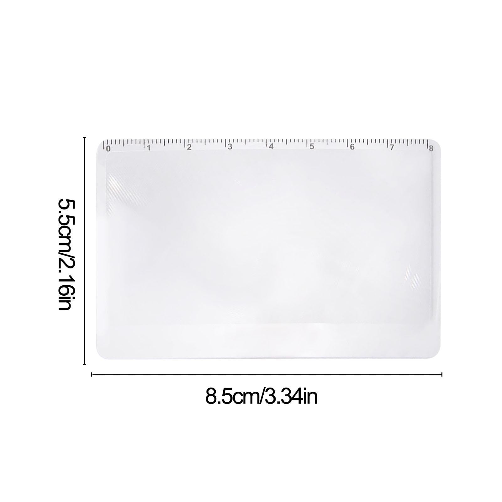 Loupe De Poche Format Carte De Crédit 3x - PVC Souple, Allume-feu Solaire, Outil De Survie - 6