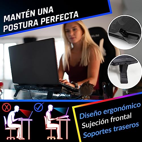 KLIM Wind - Base Refrigeradora Portatil - Más de 500.000 Unidades vendidas - Nuevo - La más Potente - Refrigerador Portátil de 4 Ventiladores a 1200 RPM con Soporte - PS4 PS5 - Azul - imagen 5