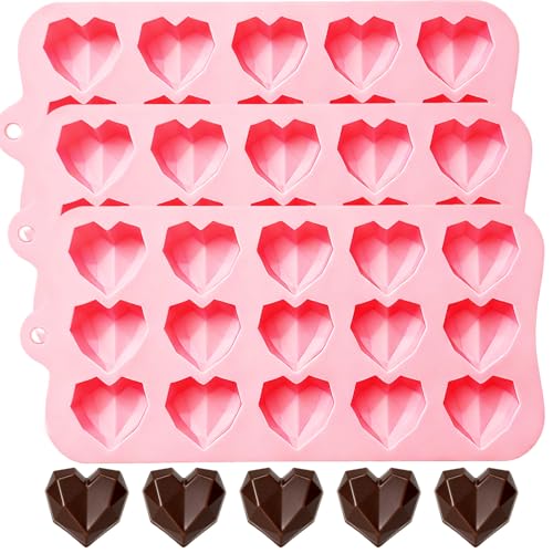 Valentine Heart Silicone Molds (3-Pack)