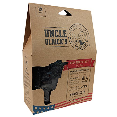 Uncle Ulrick'S All Natural And All American Beef Jerky Strips For Dogs, 12 Oz