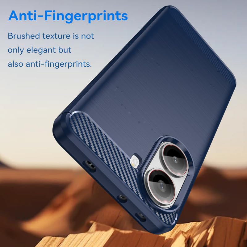 Image of Hybrid Carbon Fiber Back Case for Poco X7 Pro (Blue)