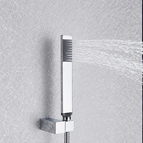 Robinet de baignoire cascade au jet fluide avec inverseur douchette mural - 4