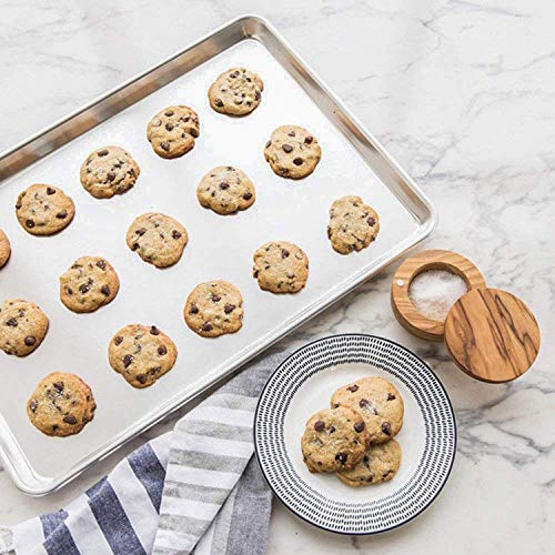Baking Sheet Set of 4, Fungun Stainless Steel Baking Pans Tray Cookie Sheet, Non Toxic & Healthy Duty ,Superior Mirror, Dishwasher Safe& Easy Clean