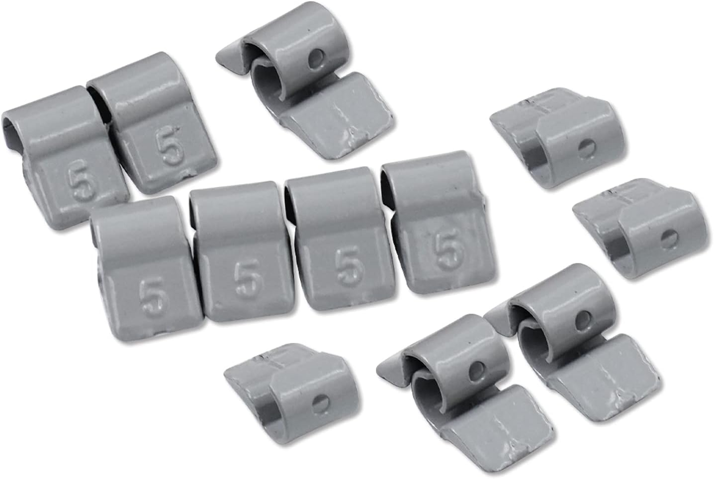 CKAuto FN Series Coated Lead Clip On Wheel Weights, 5g, 10g, 15g, 20g, 25pcs for Each Style