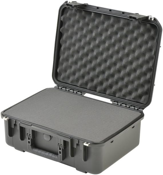 SKB Cases 3i-1813-7B-C iSeries 1813-7 Case with Cubed Foam, Molded-in Hinge for Added Protection, Trigger Latch System, Snap-down Rubber Over-molded Cushion Grip Handle, Waterproof