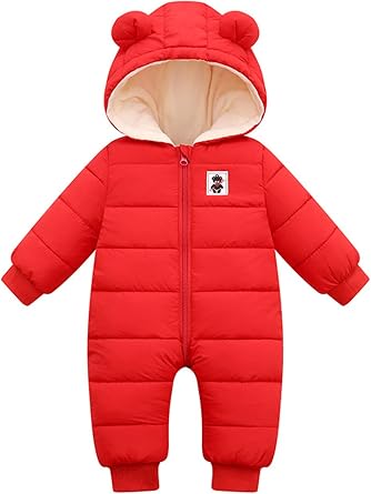 Newborn Snowsuit Babys Romper Jumpsuit Winter Coats Warm Down Coat Cute Padded Windproof Onesie for infant girls boys