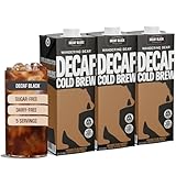 Wandering Bear Decaf Cold Brew Coffee - Bold, Smooth, No Sugar Added, Shelf-Stable, Ready to Drink, Gluten Free & Vegan Decaf Iced Cold Brewed Coffee Drink - 32 fl oz, 3 pack