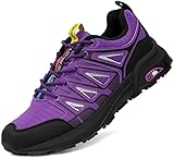Herren Laufschuhe Turnschuhe Sportschuhe Sneaker Traillaufschuhe Sneaker Running Tennis Schuhe Damen Freizeit Straßenlaufschuhe Atmungsaktiv Walkingschuhe Outdoor Fitness , Lila/Schwarz , 40 EU