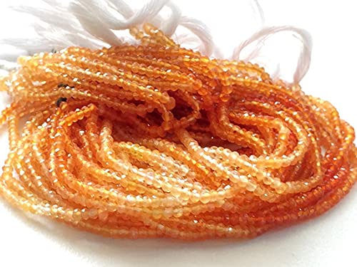 Carnelian perles naturelles rondelles facettées 8" haut de gamme pour bijoux