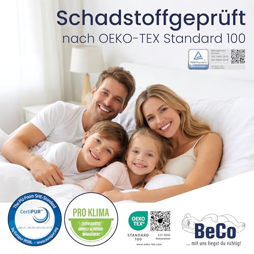 BeCo Feel Like Latex Taschenfederkernmatratze 90x200 cm mit 24 cm Höhe - 7-Zonen Matratze - PUR Like Latex Auflage - Like Latexmatratze mittelfest - Made in Germany – Bild 7