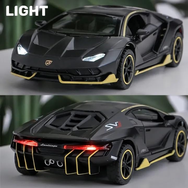Image of Invite Enterprise 1:35 Scale LP780-4 Style Alloy Diecast Car Model with Sound & Light, Pull Back Metal Toy Car with Openable Doors, Kids Birthday Gift & Car Lovers Collection[Multicolor] [Pack of 1]