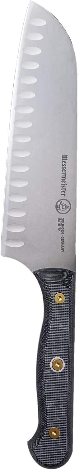 Messermeister Custom 7” Kullens Santoku Knife - X50 German Stainless Steel - Rust Resistant & Easy to Maintain - Made in Solingen, Germany