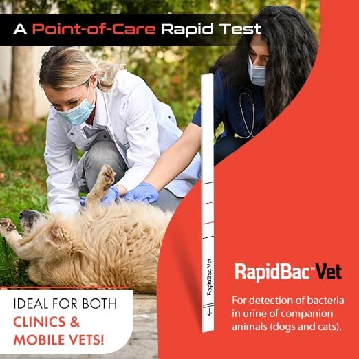 RapidBac™ Vet 15-Minute Urine Test for Pets to Screen UTI Bacteria 1 Pack