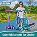 Gotrax KS1 Kids Kick Scooter, LED Lighted Wheels and 3 Adjustable Height Handlebars, Lean-to-Steer & Widen Anti-Slip Deck, 3 Wheel Scooter for Boys & Girls Ages 2-8 and up to 100 Lbs