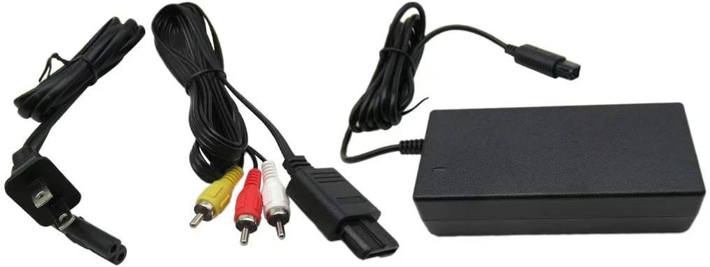 USonline911 12V 3.25A AC Adapter Power Supply & AV Cable Cord for Nintendo Gamecube