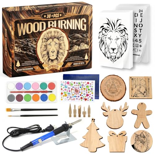 TOPWOOZU Wood Burning Kit for Adults, Adjustable Temperature Woodburning Tool