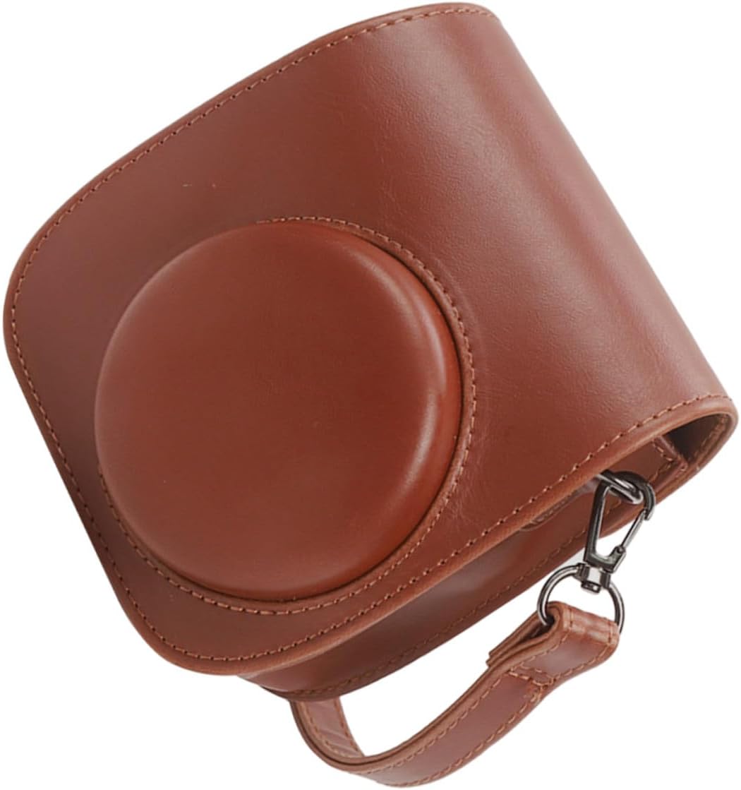 Gatuida Premium PU Leather Instant Camera Case with Fleece Interior Protective Small Pouch Compatible for Mini Flip Cover Design for Easy Use Scratch-resistant Photography Accessory Bag