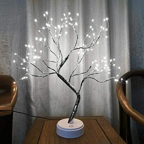 Tree Lamp Lighted Birch Tree 108 LED Twig Tree with Lights up 20 Inches Tree Pre Lit Birch Tree USB & Battery Operated Upgraded Touch Switch Copper Wire Tree Branch Lights for Indoor Decoration