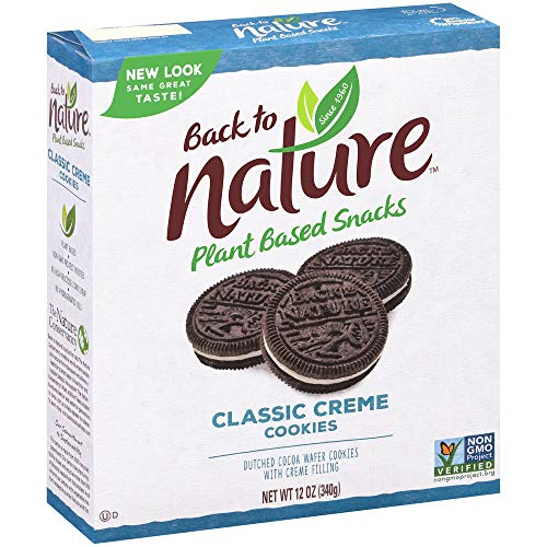 Back to Nature Classic Creme Sandwich Cookies - Dairy Free, Non-GMO, Made with Wheat Flour, Delicious & Quality Snacks, 12 Ounce
