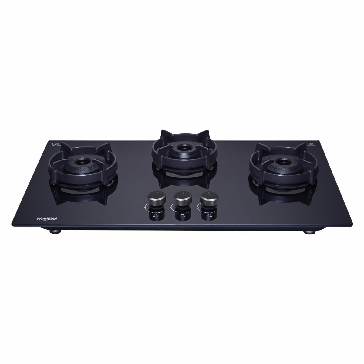 Whirlpool 75cm 3 Burner Auto Ignition Hob | EVOLVE HYBRID HD 753 BRASS EC | SABAF Brass Burners | 8mm Toughened Black Glass | 10-Year Glass & 5-Year Burner & Valve Warranty-picture-14