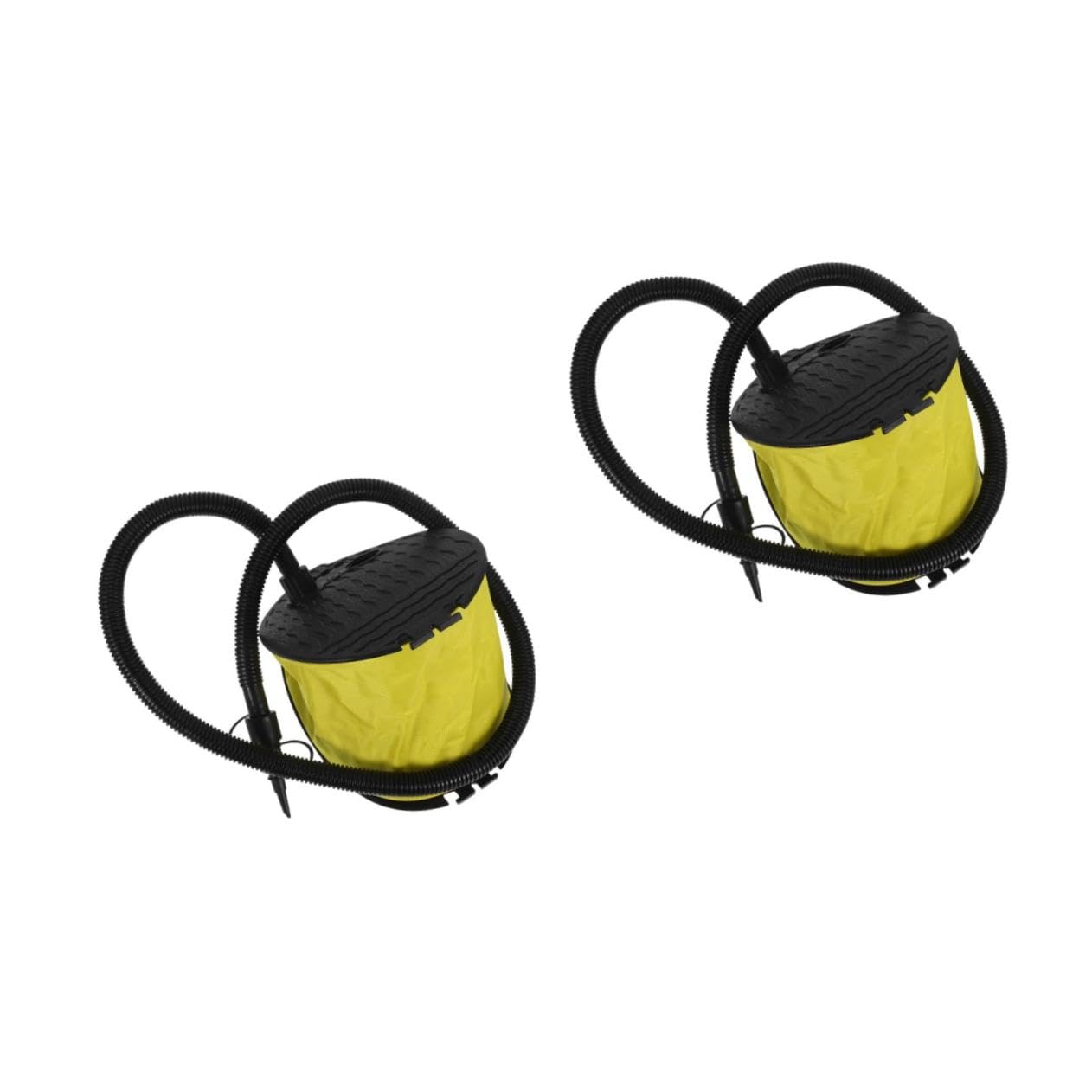 MAGICLULU 2 Stück Blasebalg Fußpumpe mit Adaptern Tragbare Luftpumpe für Camping Luftbett Yoga Ball Aufblasbare Matratzen und Kissen Schnelles Aufpumpen und Ablassen ohne Strom
