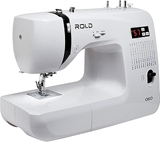 ROLD Q60 Computernähmaschine | 60 Stichprogramme | Nadeleinfädler | Metallrahmen | LED-Beleuchtung | Nähen ohne Pedal