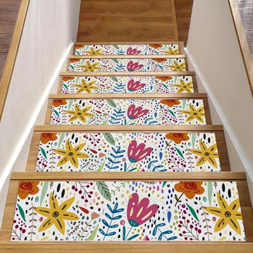 Tapis d'escalier antidérapant bois protection marches 20 x 76 cm - 2