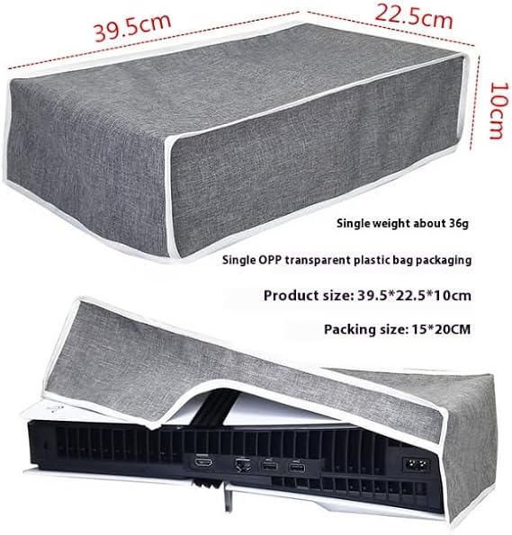PS5 Pro / PS5 Slim PS5 Cover Horizontal Protective PS5 Console Cover Horizontal Dust Proof Dirt Proof Easy to Install and Remove Custom Design for PS5 Pro Console Disc Edition & Digital Edition Thick