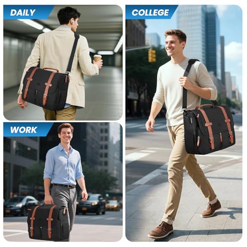 Bolso de mano para hombre MATEIN negro 17.3 pulg miniatura 2