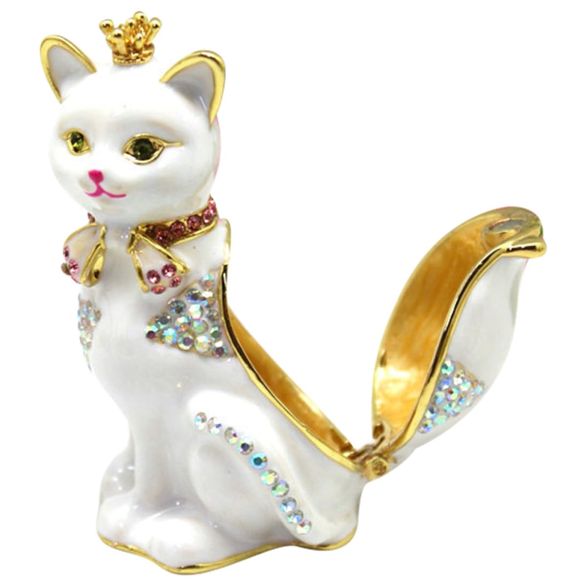 Boîte à bijoux en alliage d'exception et couronne dorée chic