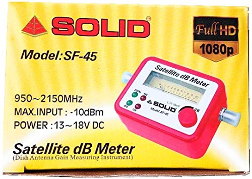 Image of SF-45 Digital Satellite Signal Finder dB Meter for Full HD Dish TV Network Setup, DTH Antenna Alignment, Satellite Dish Installation & Signal Strength Testing Tool