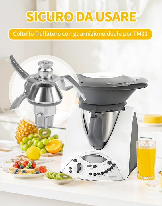 SOSALUK Gruppo Coltelli Lama Compatibile Con Vorwerk Thermomix Bimby TM31 Coltello Mixer In Acciaio Inox Accessorio Di Ricambio Per Robot Cucina - Foto 3