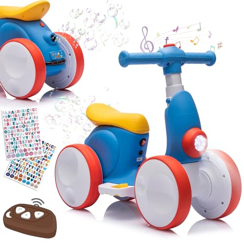 Electric Baby Balance Bike with Bubble Machine for 1 Year