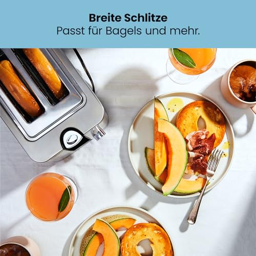 Chefman Tostapane 2 Fette, 7 Impostazioni di Tostatura, Toastiera Pane Spesso e Tostiera Bagel, Riscaldamento, Scongelamento, Annulla, Leva di Sollevamento, Vassoio Raccoglibriciole Estraibile - immagine 4