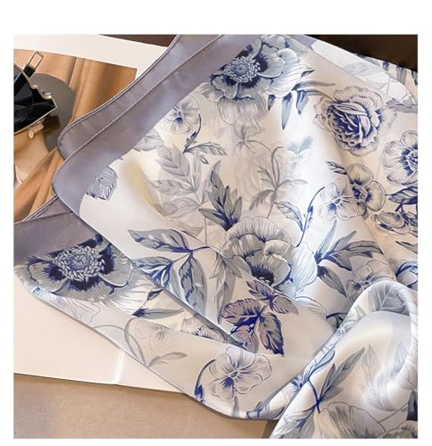 Image of ZDMHSH Fashion Scarves Scarf 100% Silk Feeling Scarf Silk Like Scarves Long Lightweight Sunscreen Shawls for Women