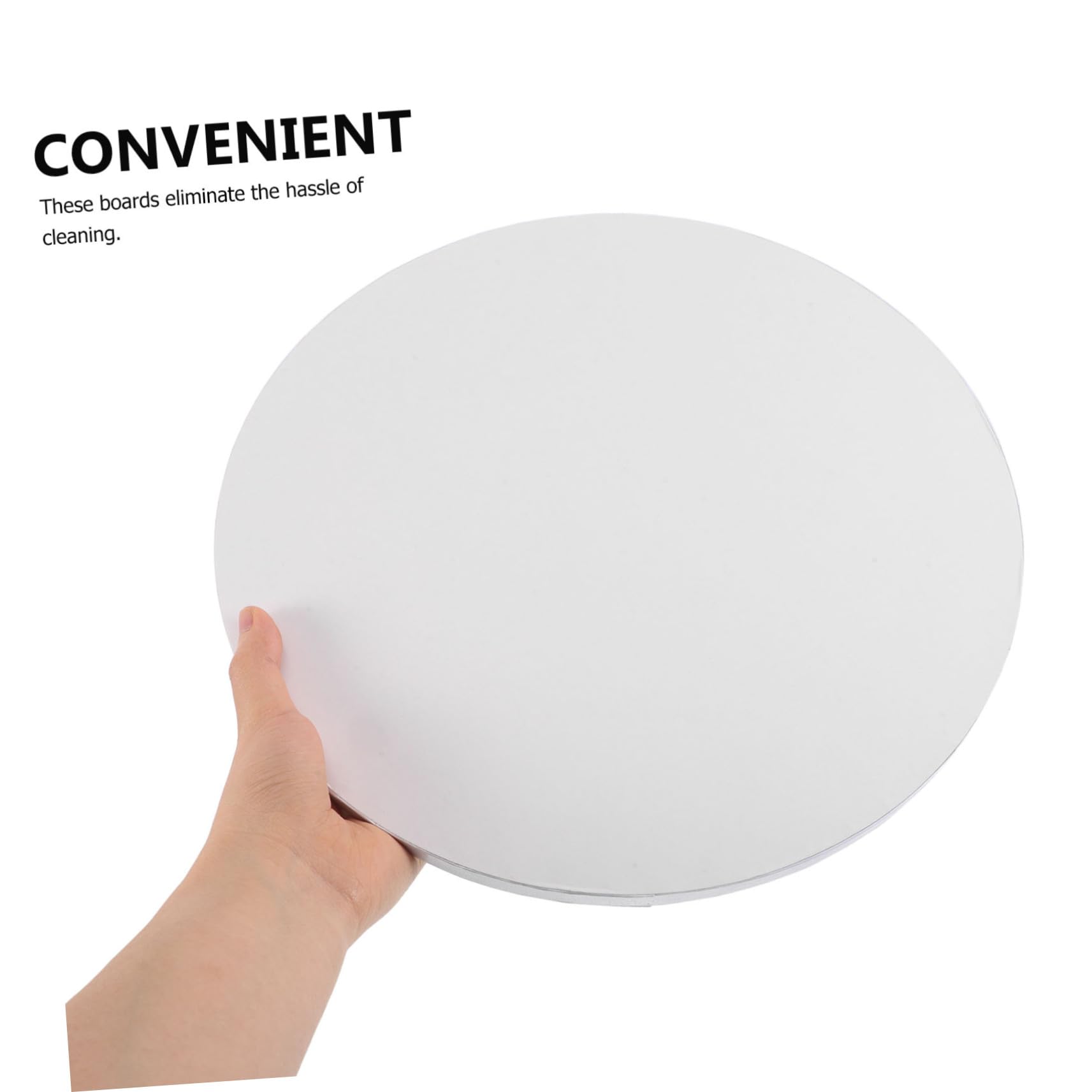 SOIMISS Plateaux à Gâteau Ronds en Papier 5 Pièces, Carton Ondulé Blanc
