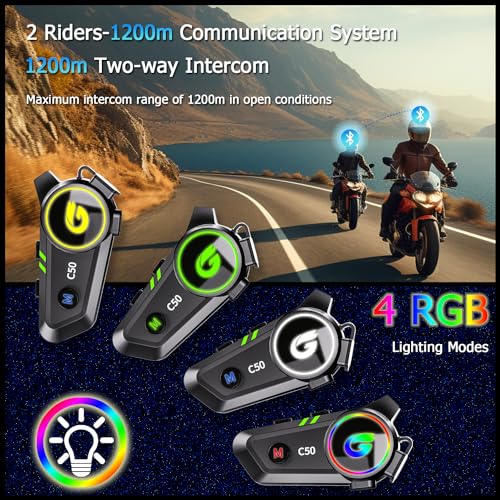 Intercom moto duo C50 écouteur casque étanche IP67 avec commande vocale
