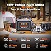 MARBERO Portable Power Station 26,400mAh Large Battery Pack 100W(150W Peak) Power Bank with Plug Socket 220V 98Wh Generator LED Light for Outdoor Adventure RV Trip Home Blackout Emergency