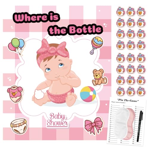 Pin The Pacifier on The Baby Game - Shower Games, Funny Activitie...