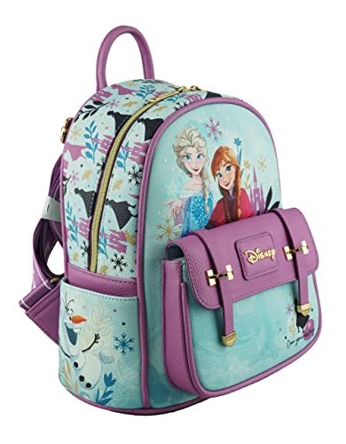 Wondapop Disney Frozen Elsa and Anna 11" Vegan Leather Fashion Mini Backpack2